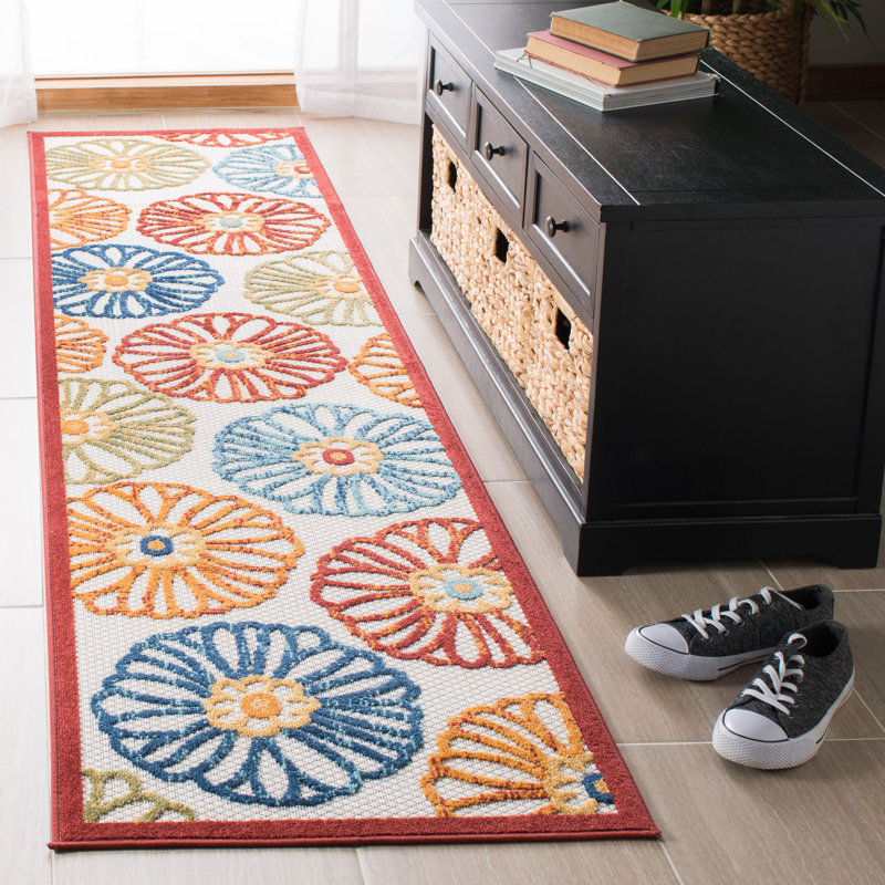 Tapis d'intérieur / extérieur floral Kellems Performance, Tapis de couloir 2 pi x 12 pi