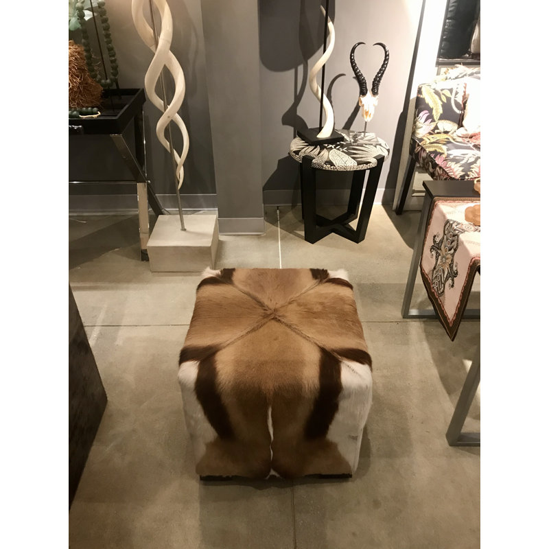 Springbok Hide Cube Ottoman