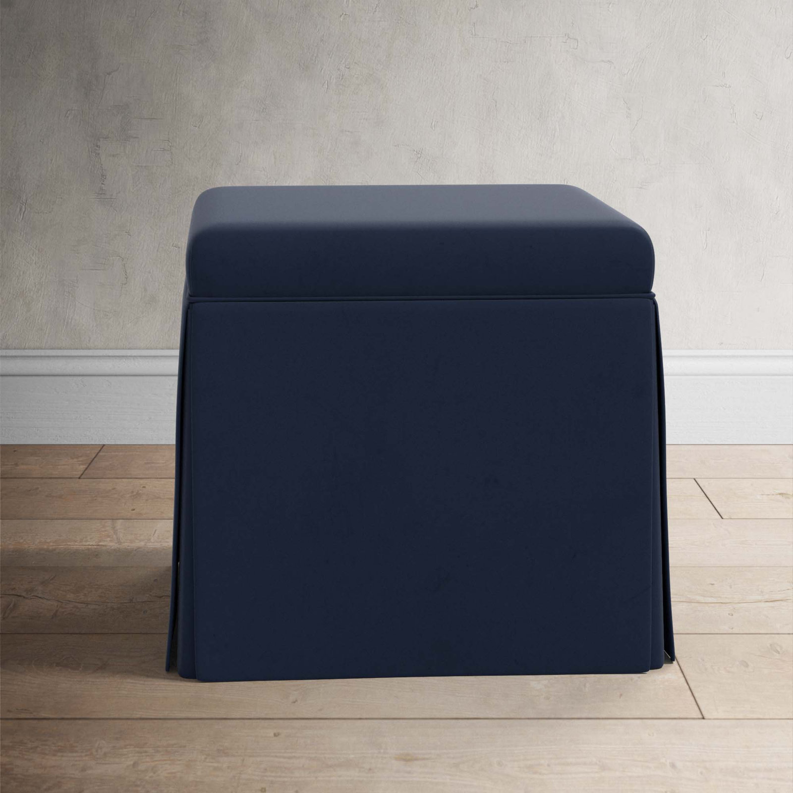Bash 20" Ottoman, Classic Ink Performance Velvet