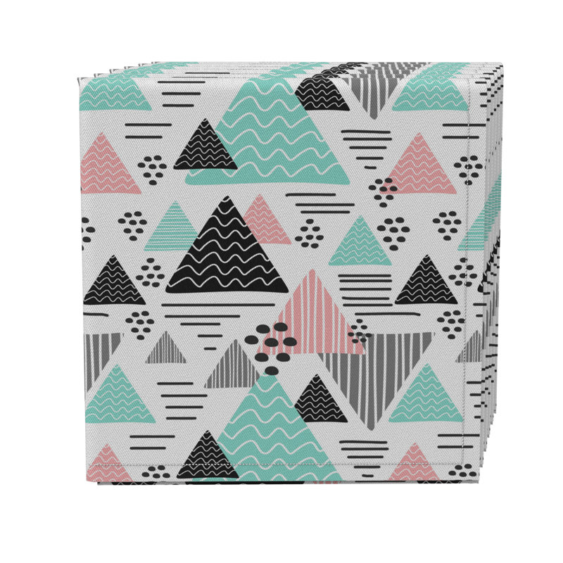 Rectangular Geometric Cotton Twill Tablecloth