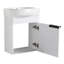 Meuble-lavabo à fermeture en douceur avec lavabo et support de rangement, 16 po pour petite salle de bain-121086284