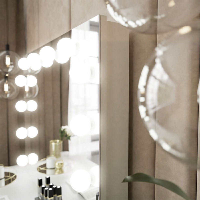 Mirror With Lighting Escado Elite Led, 65cm H x 80cm W x 12cm D