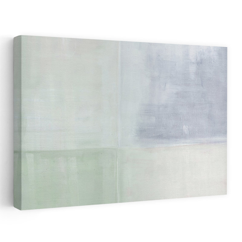 Art contemporain contemporain abstrait, H 16 po x l 24 po, Vert