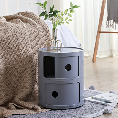 Izzack Tray Top Drum End Table