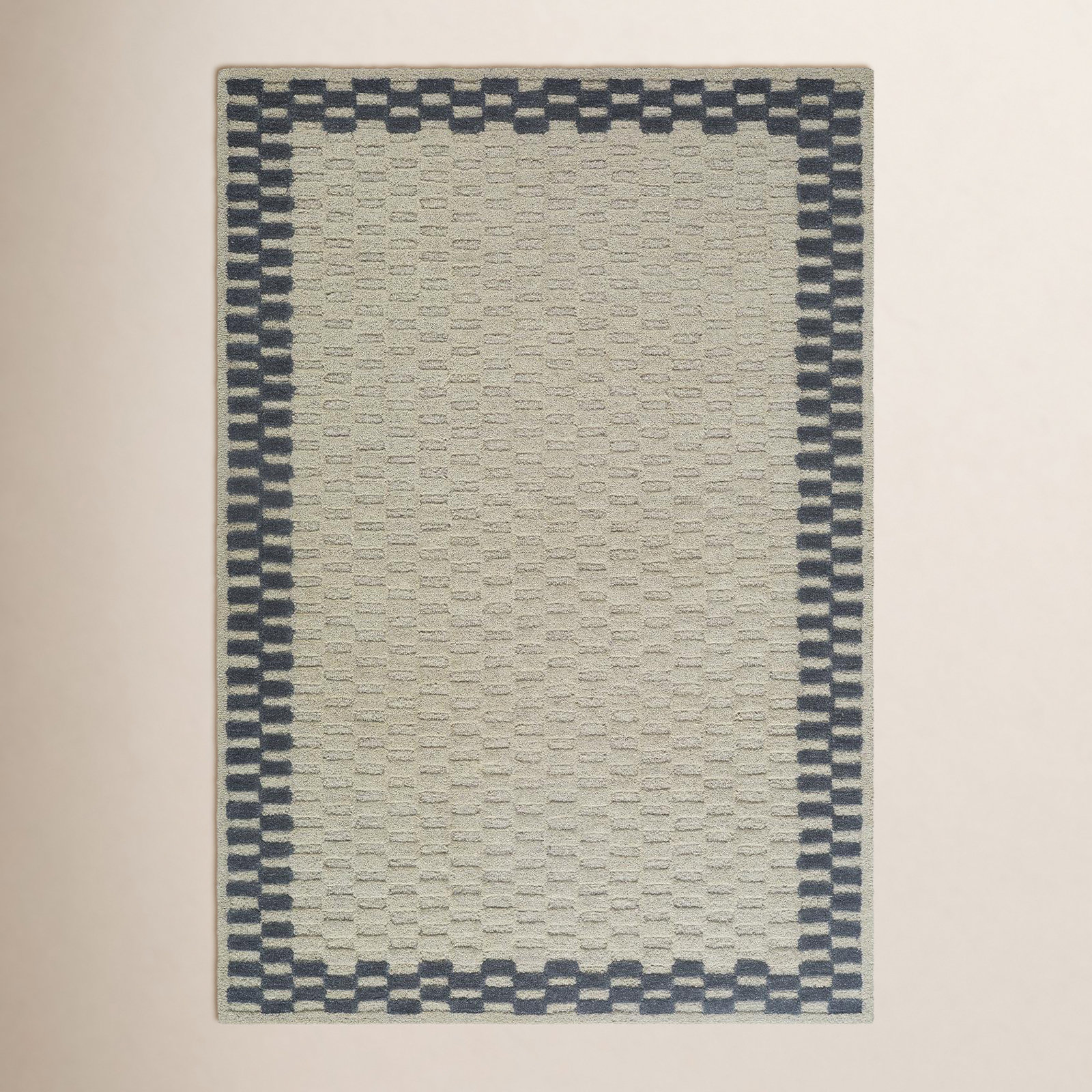 Hand-Tufted Geometric Pattern Rug, Rectangle 6' x 9'