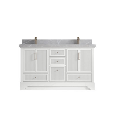 Alys 60 Double Bathroom Vanity with Top (Pulls Option)