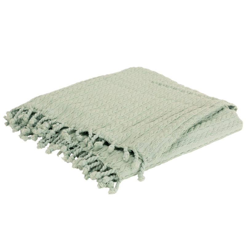 Jeté 100% coton Aqua