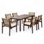 Table de salle à manger rectangulaire d'extérieur en acacia, l 68,9 po