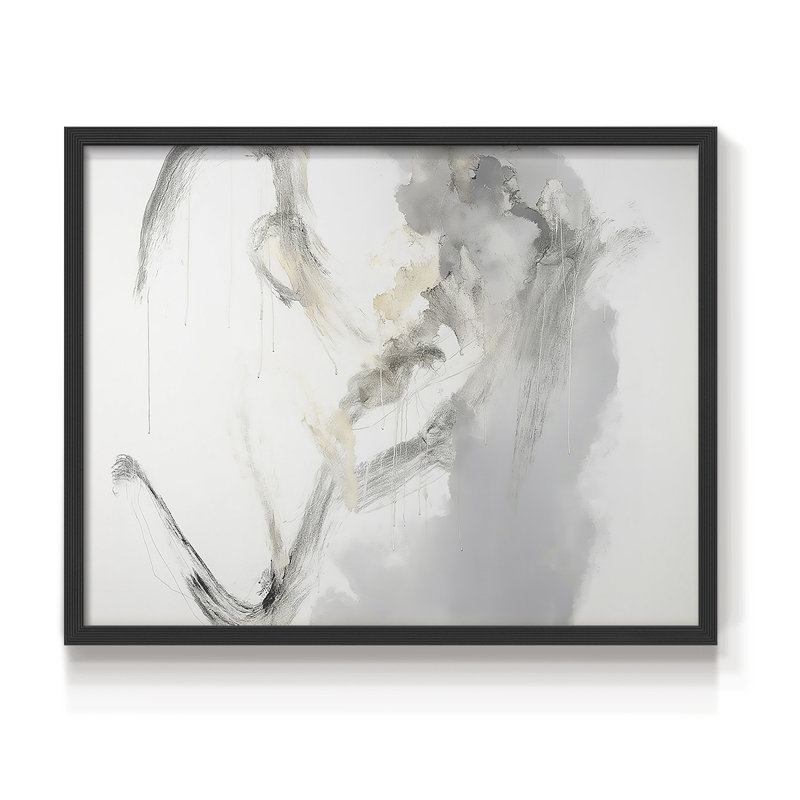 Abstrait, série XXVII, reproduction encadrée, Noir, noir, noir, noir, H 16 po x l 20 po