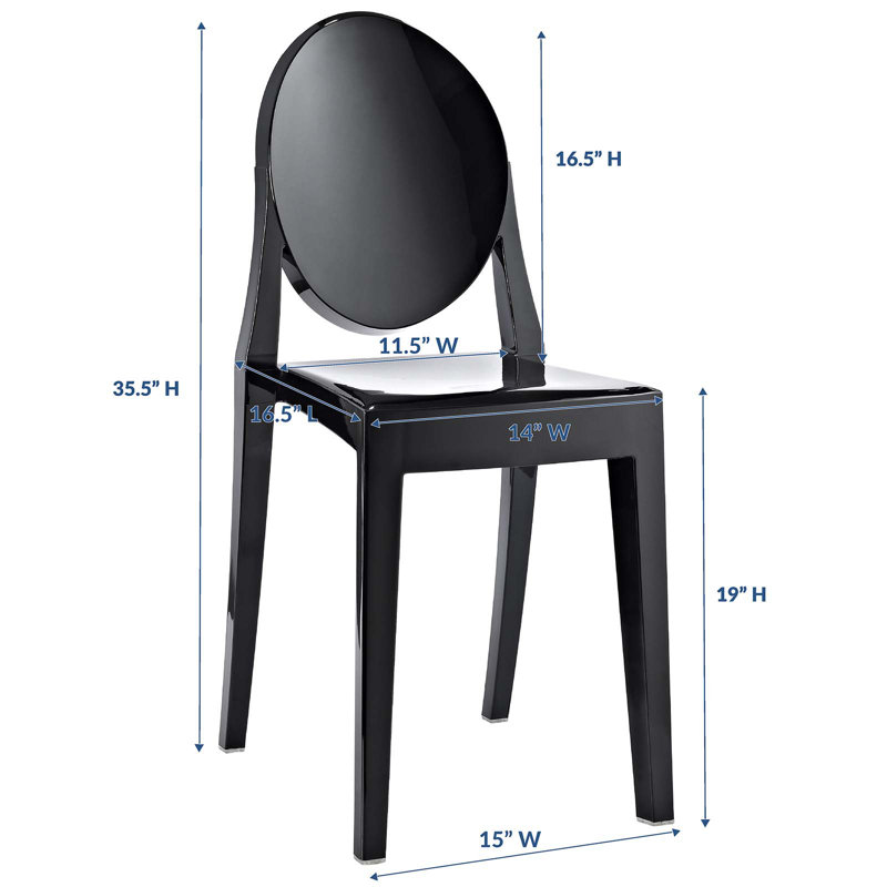 Modway Casper Side Chair, Black