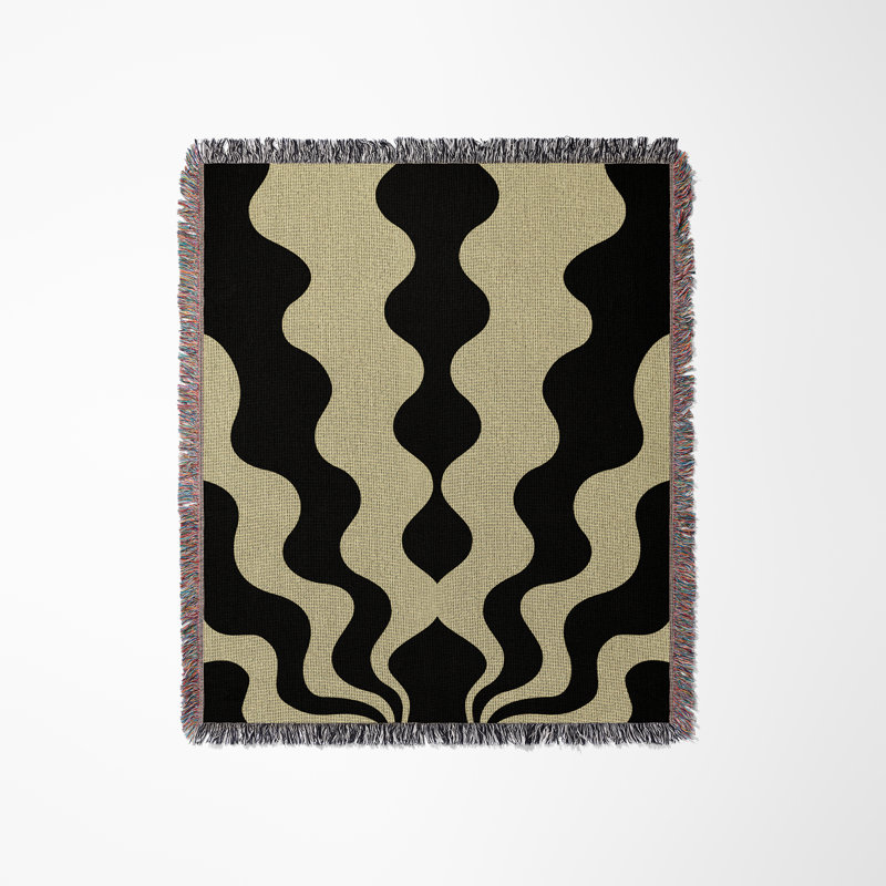 Jeté en mélange de coton Sunbeam, Noir, L 60 po x l 50 po