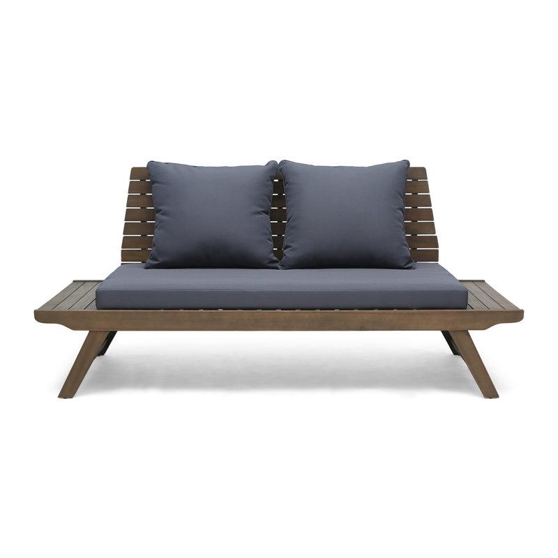 Causeuse Sédona, Dark Grey Cushion/Dark Brown Frame