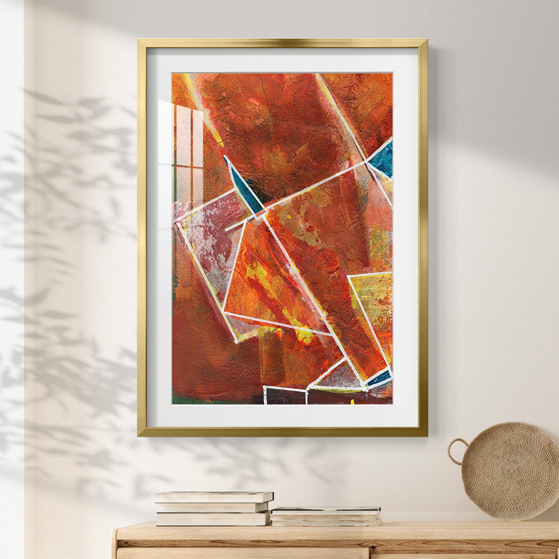 Primaire II - reproduction encadrée, H 28,5 po x l 20,5 po, Doré