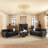 Kieayla 64.96" Modern Boucle Loveseat, Wavy Tufted Cloud Sofa with Foam and Spring Fill for Living Room, Includes 2 Pillows, Black-884945619