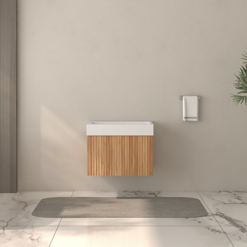 Meuble-lavabo peu encombrant, contreplaqué, minimaliste moderne, idéal pour les petites salles de bain