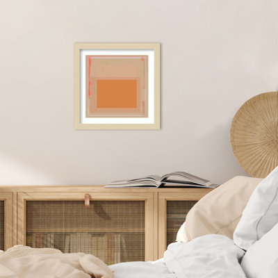 Reproduction d'art encadrée pastel géométrie 22 par Pearlstein Wood