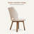 Dining Chairs Set Of 4, Modern Upholstered Kitchen Chairs With Unique Cutout High Back & Wood Legs, Comfortable Fabric Side Chair For Dining Room, Living Room Beige-2105315226