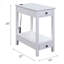 Table d'appoint Byzad à finition blanche avec USB