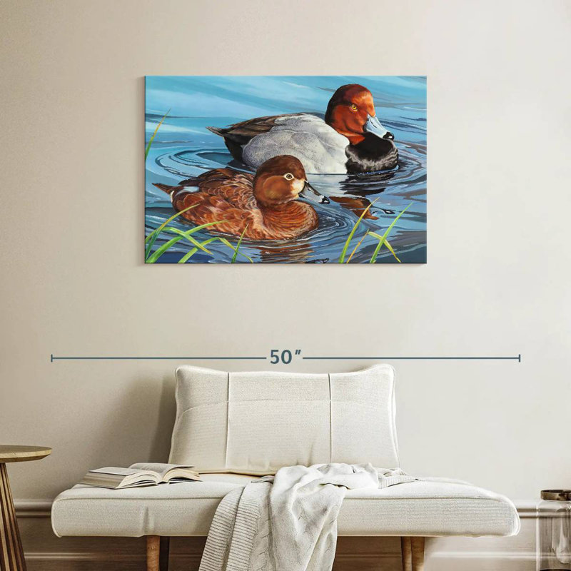 Redheads Ducks, 24" H x 36" W