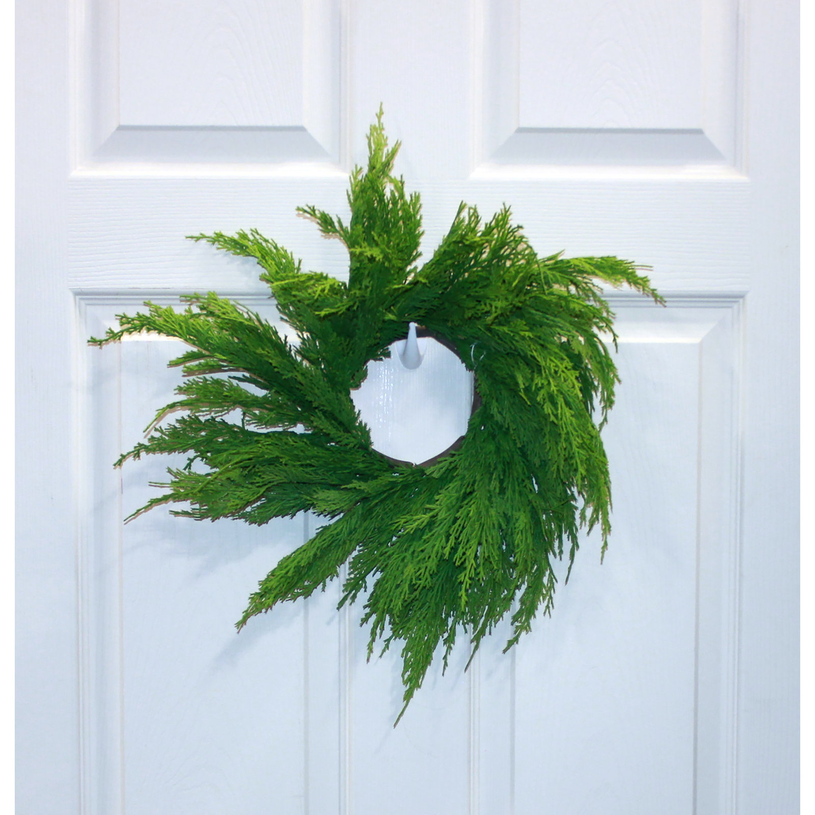 19" Artificial Christmas Cypress Centerpiece Wreath