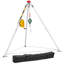 Ensemble de trépied pour espace confiné, treuil de levage pour trépied de secours robuste, treuil 2600 lb, pieds réglables de 4,76 pi, ensemble de câble portatif de 98,5 pi, protection contre les chutes de 32,8 pi, hauteur de travail de 5,25 à 8,04 pi