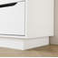 Commode blanche pour chambre à coucher, commode longue avec 8 tiroirs, commode en bois de 47,2 po de largeur avec 8 tiroirs, armoire de rangement pour vêtements de grande capacité, commodes larges pour vestibule de salon de chambre à coucher