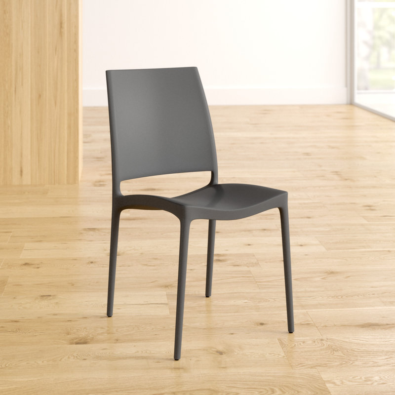 Vata Polypropylene Side Chair, Gray