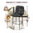 Modern PU Double Cushion Bar Stools With Metal Frames(Set of 8)-112232738