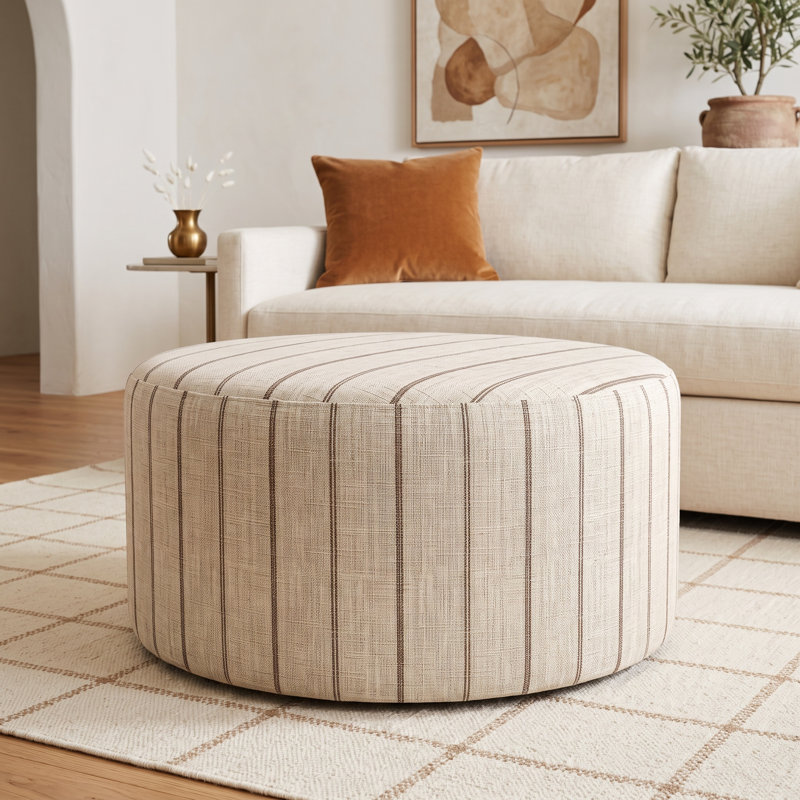 Epaulette Upholstered Standard, Fritz Charcoal Stripe