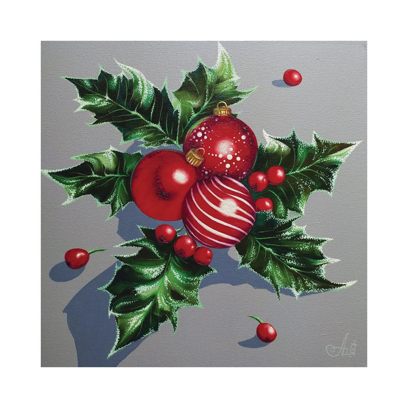 «Christmas Joy» - reproduction d'art murale - toile tendue