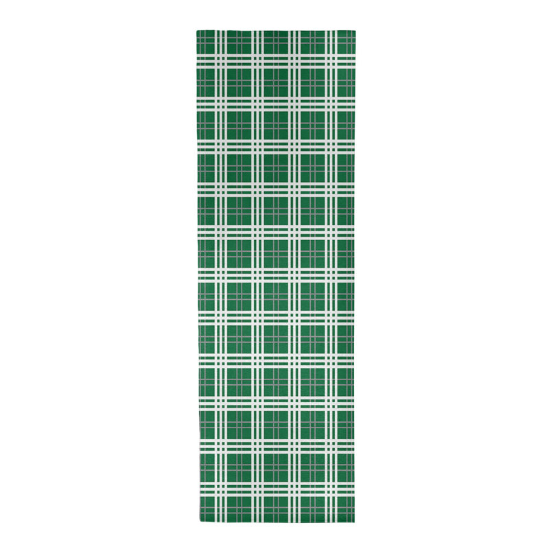 Tapis écossais vert, Tapis de couloir 2 pi 6 po x 8 pi