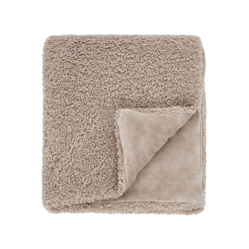 TEDDY CURLY THROW, Tan