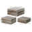 Set of 3 Rustic Torched Wood Display Risers, Stackable Dessert and Cupcake Stands