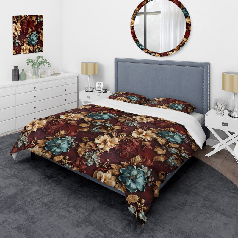 Literie Rustic Brocade Elegance, Housse de couette pour très grand lit et 2 très