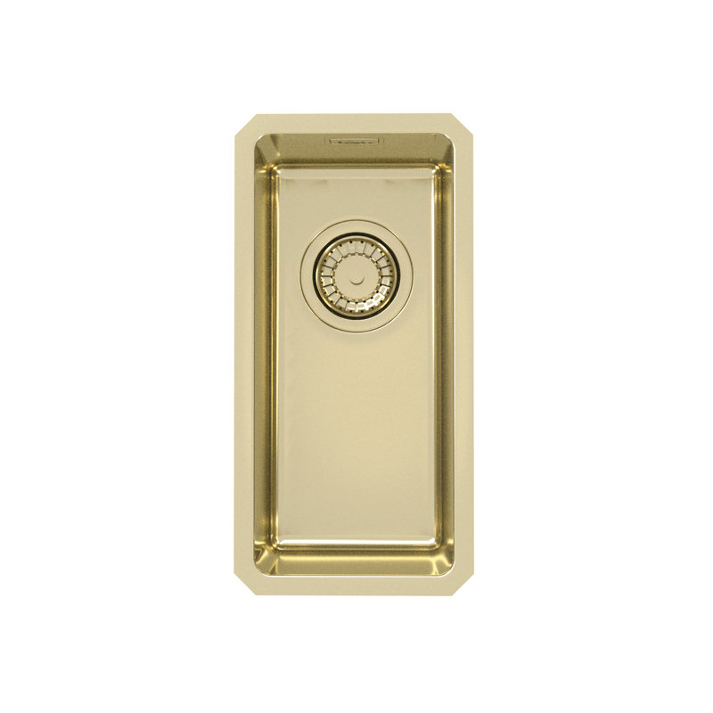 Belfry Kitchen Bergh 217mm W Single Bowl Inox Monarch Kitchen Sink 0, Gold