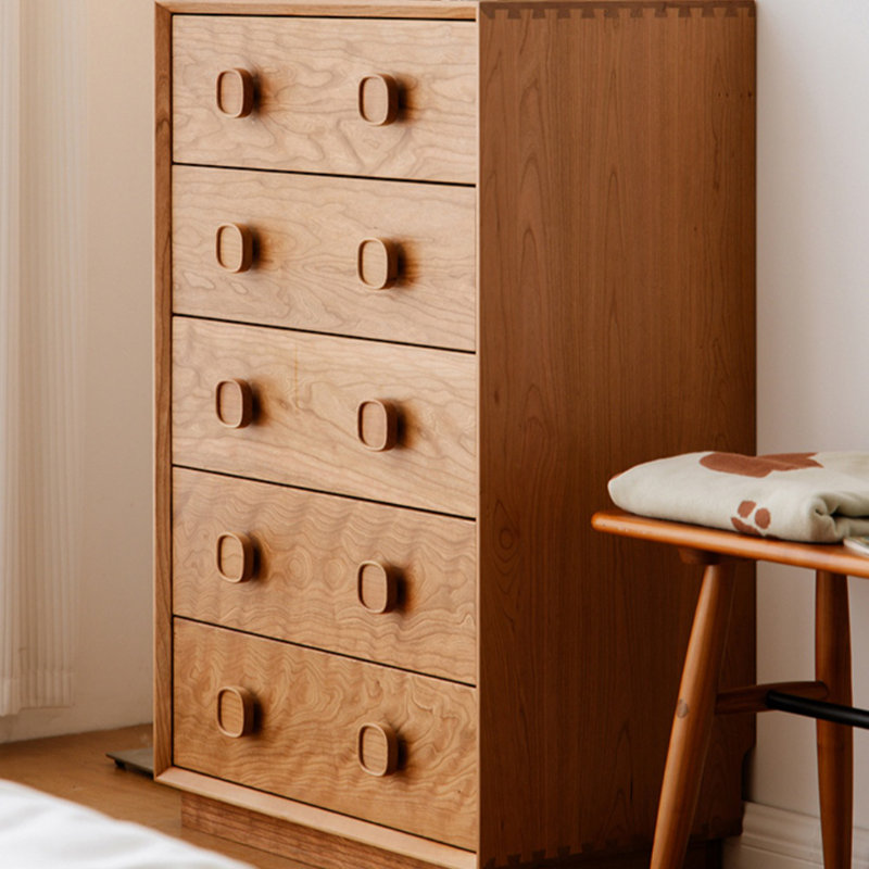 Commode d'appoint moderne en bois de cerisier simple