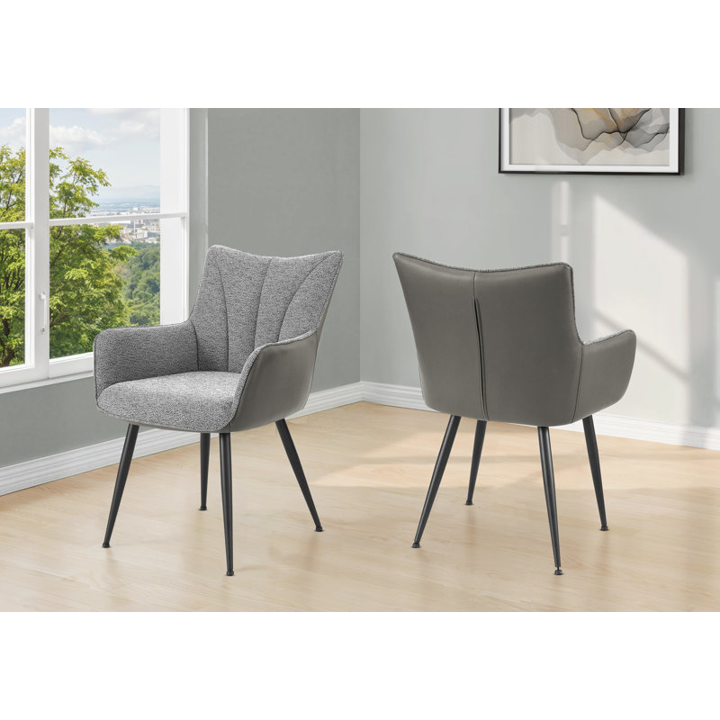 Chaise de salle à manger, 35 po de hauteur, ensemble de 2, rembourrée, latérale, salle à manger, cuisine contemporaine, moderne