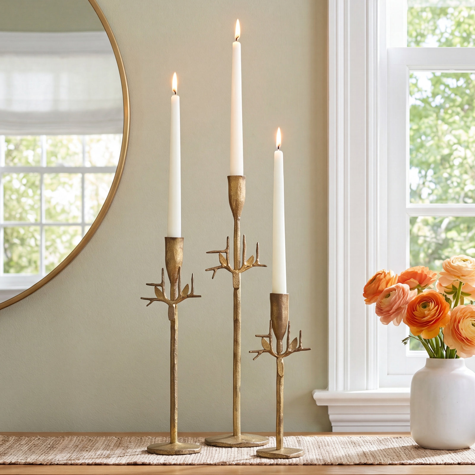 Albane 3-Piece Iron Candlestick Set