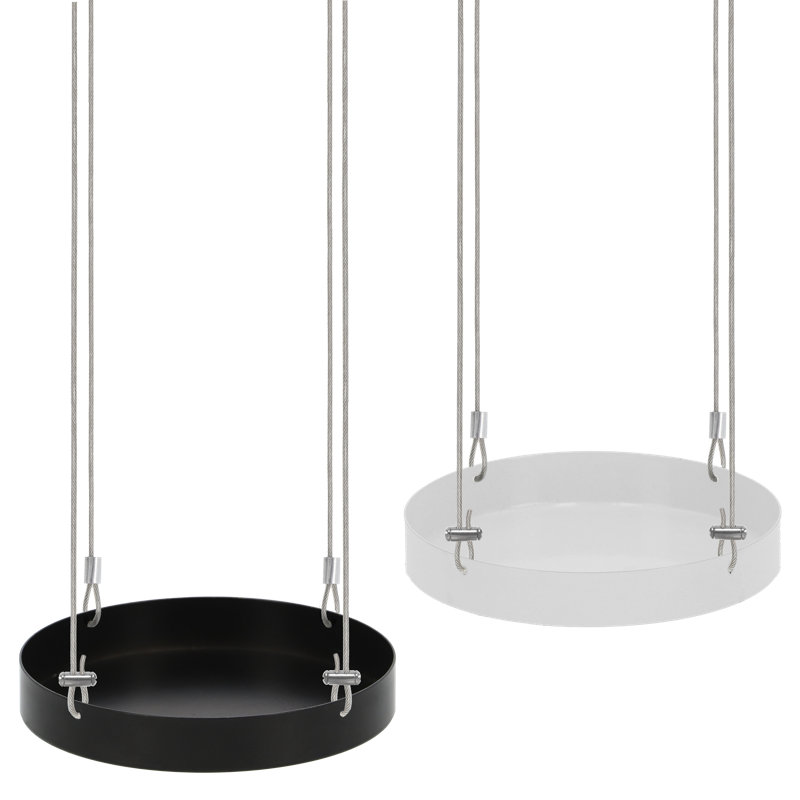 Plant Tray Hanging Round, White, 2.1 H x 14 L x 14cm D