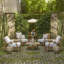 Croquet Teak Patio Chair with Cushions-581694907-625094216-620457066