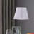 18.75" In Leil Mid Century Square Brush Silver Table Lamp