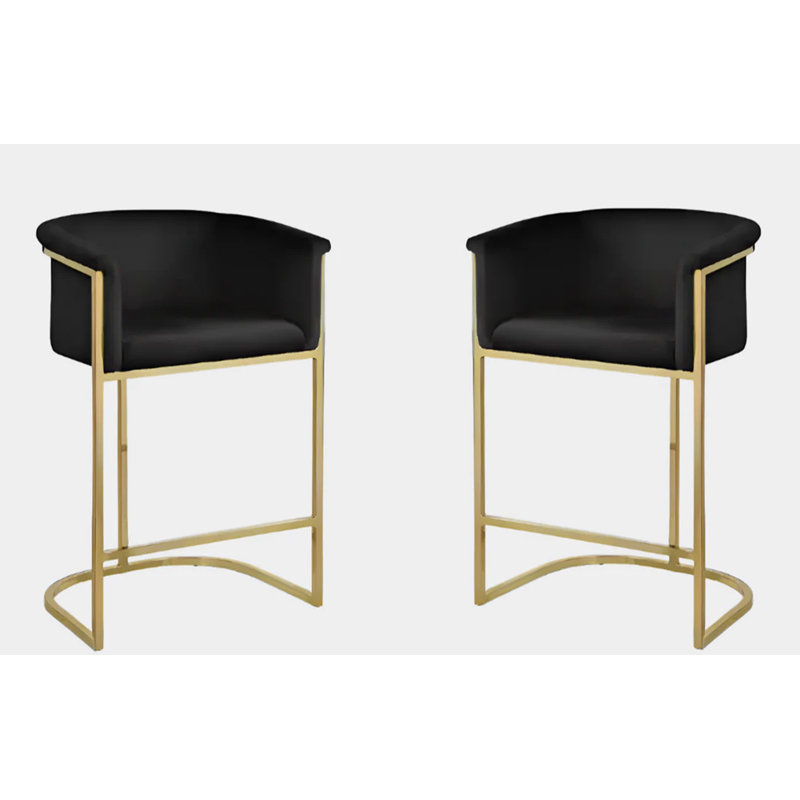 Tabouret de comptoir 26 po, Noir