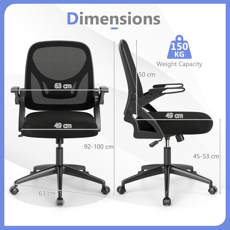 Office Chair, Black, Black