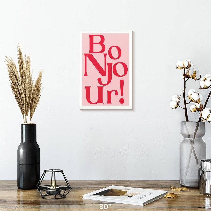 Tergel Pink Bonjour, 12" H x 8" W
