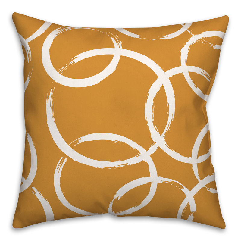 Coussin décoratif intérieur / extérieur, Orange / Jaune