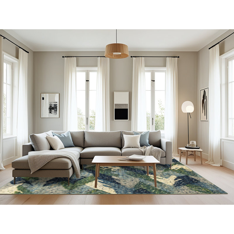 Abstract Indoor Rug, Rectangle 8' x 12'