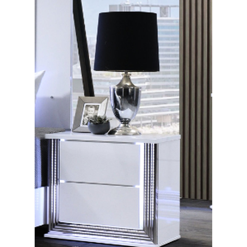 Table de chevet Moon Smooth White