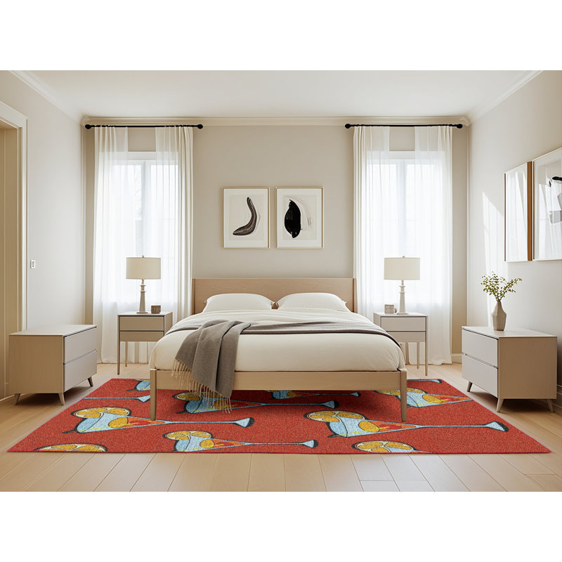 Tapis rouge / vert Olanta, Rectangle 5 pi x 8 pi