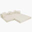 Canapé modulaire de 108 po avec méridienne en forme de L, méridienne désossée à assise profonde, canapés à compression en éponge sans assemblage requis, canapé-lit pliant moderne avec dossier amovible-1304594032