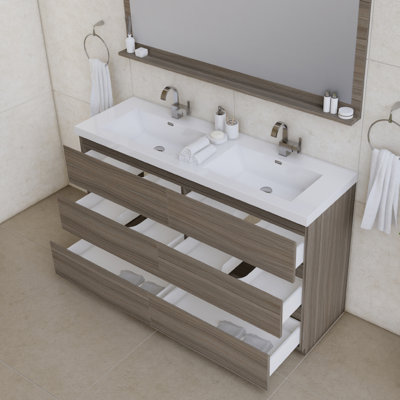 Ensemble de meuble-lavabo double 60 po Arjina